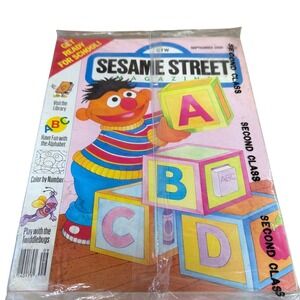 Sesame Street Magazine Vtg September 1990 Back to School Ernie Retro Kids NOS